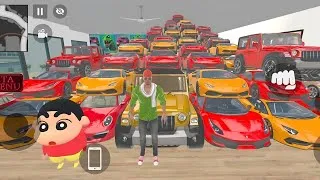 Thumbnail: Franklin and Shinchan hide all cars inside the house  😱🔥in indian theft auto simulator 💥