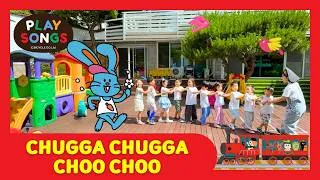 Thumbnail: Choo Choo Train Game 🚂 | Let's All Run Together! Group Play Song for Kids | Playsongs Nursery Rhymes