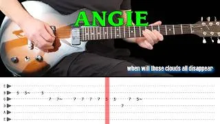 Thumbnail: ANGIE | guitar instrumental (with tabs & lyrics) - The Rolling Stones