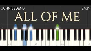 Thumbnail: John Legend - All of Me - Easy Piano Tutorial
