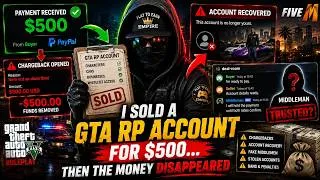 Thumbnail: I Sold a GTA RP Account for $500… Then the Money Disappeared