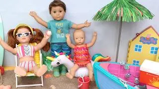 Thumbnail: Doll's Family Beach Adventure with Fishing Boat!