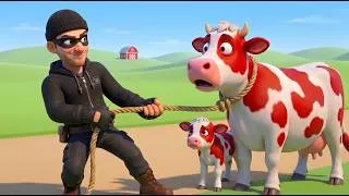 Thumbnail: Sneaky Thief Steals the Cow and Her Baby at Old MacDonald's Farm! 😱 | Police Rescue Story 🐄🐮