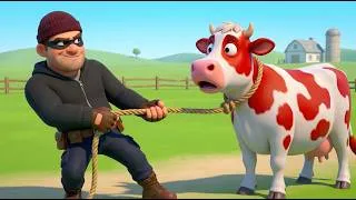 Thumbnail: Sneaky Thief Steals the Cow at Old MacDonald's Farm! 😱 | Police Rescue Story 🐄👮