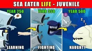 Thumbnail: Sea Eater Life - Juvenile | Growth, Survival & Fighting | Monster Animation