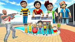 Thumbnail: 😱Franklin Played Hide & Seek With Every Cartoon in Indian Bike Driving 3D