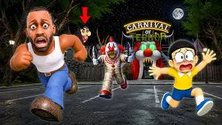 Thumbnail: 😱Franklin And Shinchan Stuck in Evil Carnival in Indian Bike Driving 3D