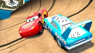 Thumbnail: GTA 4 Lightning McQueen vs King Dinoco Water Jumps & Crashes ep.1