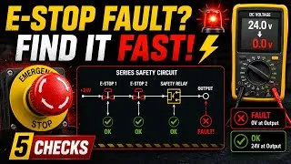 Thumbnail: 👉 E-Stop Circuit Fault? Check These 5 Things! 🚨