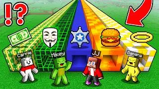 Thumbnail: JJ & Mikey and Friends: CHOOSE A SECRET TUNNEL in Minecraft - Maizen
