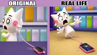 Thumbnail: Wenda’s Phone Fell Because of Her Headphones?! 😳📱 | Sprunki Animation