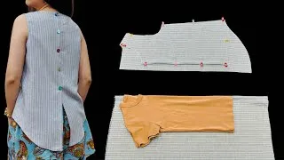Thumbnail: No pattern | Sewing your own shirt is easy for beginners 🤩🤩🤩