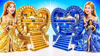 Thumbnail: Gold Girl Vs Sapphire Girl At Doll House Challenge! Who Is The Winner?