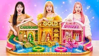 Thumbnail: Poor Vs Rich Vs Giga Rich Girl Build Swimming Pool For Mermaid!