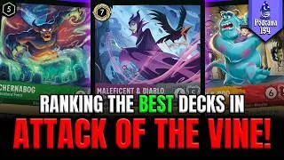 Thumbnail: Ranking EVERY DECK in Attack of the Vine! | Podcana 154 | Disney Lorcana