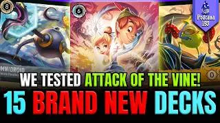 Thumbnail: Did Sky Already BREAK Attack of the Vine!? 15 New Decks | Podcana 153 | Disney Lorcana