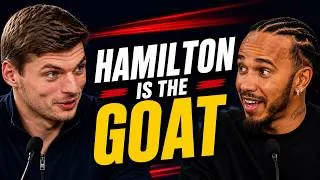 Thumbnail: Lewis Hamilton's GOAT Status Confirmed by Max Verstappen 🐐