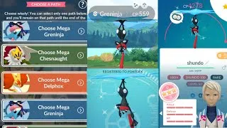 Thumbnail: World First Ever✨️Shundo Mega Greninja Debut in Pokemon Go