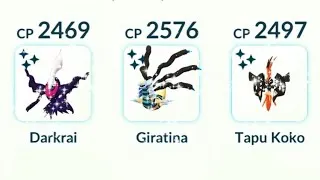 Thumbnail: Level 60 Using ✨ Shiny  ( DARKRAI, GIRATINA, TAPU KOKO ) Team Go Battle League in ( Pokémon Go)