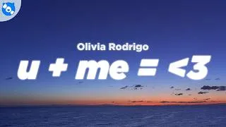 Thumbnail: Olivia Rodrigo - u + me = ᐸ3 (Clean - Lyrics)