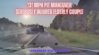 Thumbnail: HIGH SPEED PURSUIT ENDS W/ 131 MPH PIT MANEUVER - Suspect crashes severely injures elderly couple