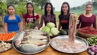 Thumbnail: Amazing cooking fish and pork vegetable recipe | countryside cooking recipe