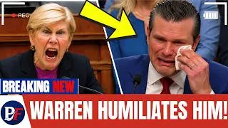 Thumbnail: Elizabeth Warren DESTROYS Pete Hegseth in Brutal 32-Day Flip-Flop Takedown