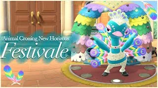 Thumbnail: Celebrating the Festivale in ACNH | Animal Crossing New Horizons 🦚🌈