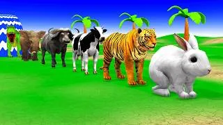 Thumbnail: Long Slide Game with Dinosaur Lion Cow Hippopotamus Gorilla 3d Animal Game Funny 3d Animals