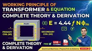 Thumbnail: Working Principle of Transformer & EMF Equation |Complete Theory & Derivation |Polytechnic & Diploma
