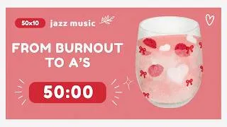 Thumbnail: study with me - 50 minute, 10 minute break, with french focus music - 8 - hour pomodoro