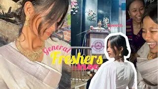Thumbnail: 🌟General freshers vlog 🪄2026| First Speech, Saree Look, Dance & Backstage fun 🤩danc 