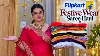 Thumbnail: Flipkart festival wear Saree haul 