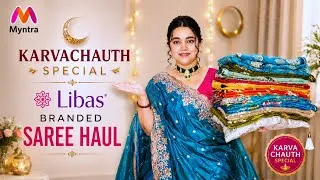 Thumbnail: Myntra Karwachauth special Libas Branded Saree haul
