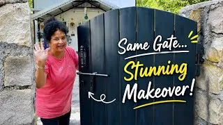Thumbnail: Turning a Plain Gate Into a Piece of Art 🌸 | DIY Main Gate Makeover
