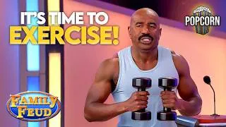 Thumbnail: NOBODY Looks Good Doing A Burpee! Funny EXERCISE Questions & Answers | Family Feud
