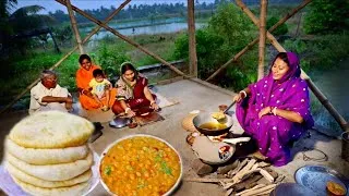 Thumbnail: বৃষ্টি বাদল দিনে অনুষ্ঠান বাড়ির মতো নানপুরী সাথে চানা মশলা রান্না করলাম সবাই জমিয়ে খেলাম