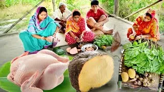 Thumbnail: এইভাবে ওল দিয়ে চিকেন রান্না করে দেখুন স্বাদ অনেক বেড়ে যাবে সাথে পালং শাকের ঘন্ট