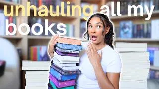 Thumbnail: ruthlessly UNHAULING my books because I'm sick of them 🫣👀
