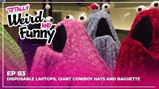 Thumbnail: Totally Weird and Funny | S1 E03 |  Disposable Laptops, Giant Cowboy Hats and Baguette Slippers