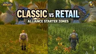 Thumbnail: Walking Elwynn, Teldrassil & Dun Morogh • Classic & Retail Side by Side