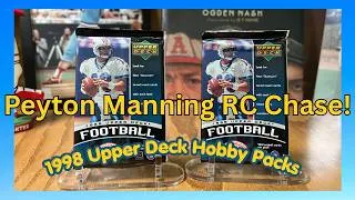 Thumbnail: Chasing a Peyton Manning or Randy Moss Rookie in a couple of 1998 Upper Deck Football Hobby Packs