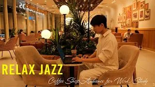 Thumbnail: My Cozy Evening Work Session ☕ Relaxing Jazz Music at a Coffee Shop