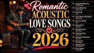 Thumbnail: BEST ACOUSTIC LOVE SONGS 2026 ❤️ Relaxing Romantic Covers | TikTok & Spotify Hits 🎧