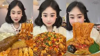 Thumbnail: Mukbang#part 580:Eat Spicy🔥noodles🍜   with Rice noodle 🍜 Soup meatballl #yummy #eatingshow #cooking 