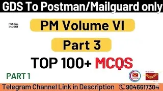Thumbnail: Top MCQs from Volume 6 Part III for GDS to Postman & Mailguard LDCE Exam 2026 | Postal Insight