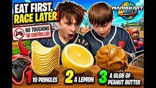 Thumbnail: We Couldn't Touch the Controller Until We Ate This... (Mario Kart)