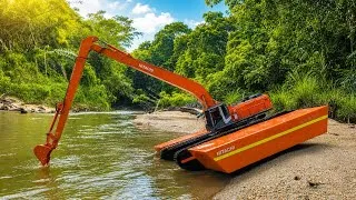 Thumbnail: Strong Scale 1/16 : RC Excavator Huina Amphibious New Generation Cleaning The River