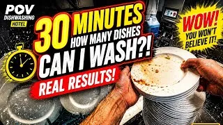 Thumbnail: How Many Dishes Can I Wash in 30 Minutes?! 😳 Real Hotel POV