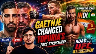Thumbnail: Justin Gaetjhe changed Ilia Topuria Face ❌ 🇮🇳 Chungreng Koren Road to UFC Semifinals